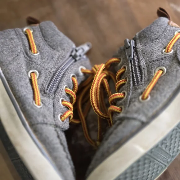 GAP Gray Kids Boots with Orange Laces - Picture 3 of 3